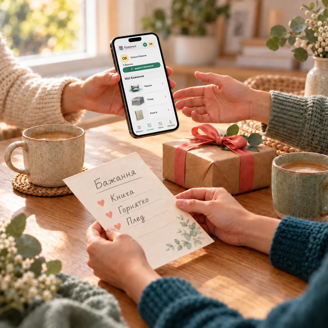 Friends sharing a wishlist